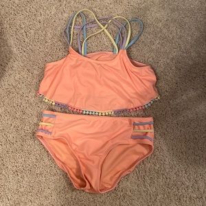 Justice Girls Peach Bikini 14